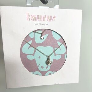 Urban Outfitters Taurus Zodiac Necklace Set - Silver NWT